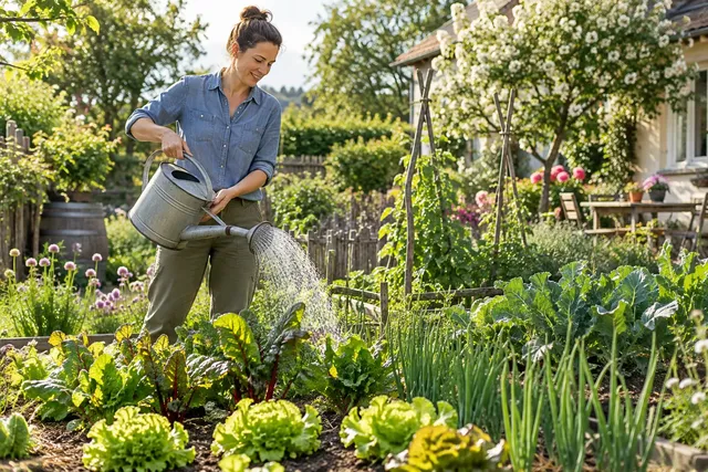 Gartenszene im Mai – Saisonbild